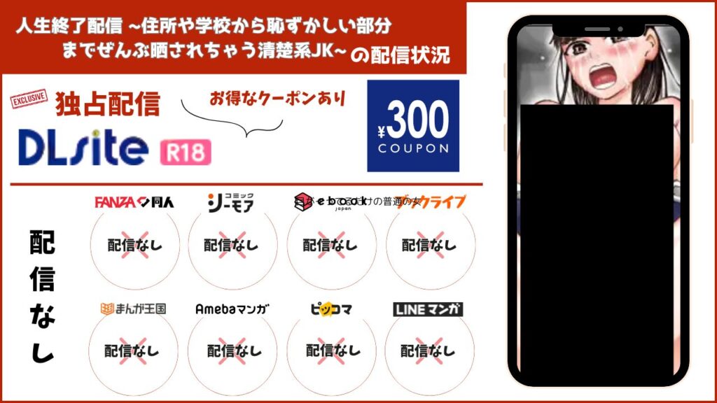 人生終了配信 ~住所や学校から恥ずかしい部分までぜんぶ晒されちゃう清楚系JK~ 配信